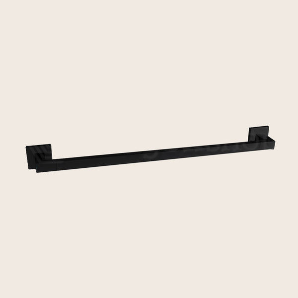 Colombo Design Basiq Porta asciugamani 56 cm Nero Opaco montato a parete, vista del design e della finitura
