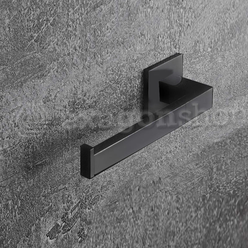 Colombo Design Basiq Porta Rotolo Sinistro Nero Opaco montato a parete, vista del design e della finitura