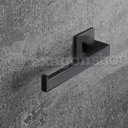 Colombo Design Basiq Porta Rotolo Sinistro Nero Opaco montato a parete, vista del design e della finitura
