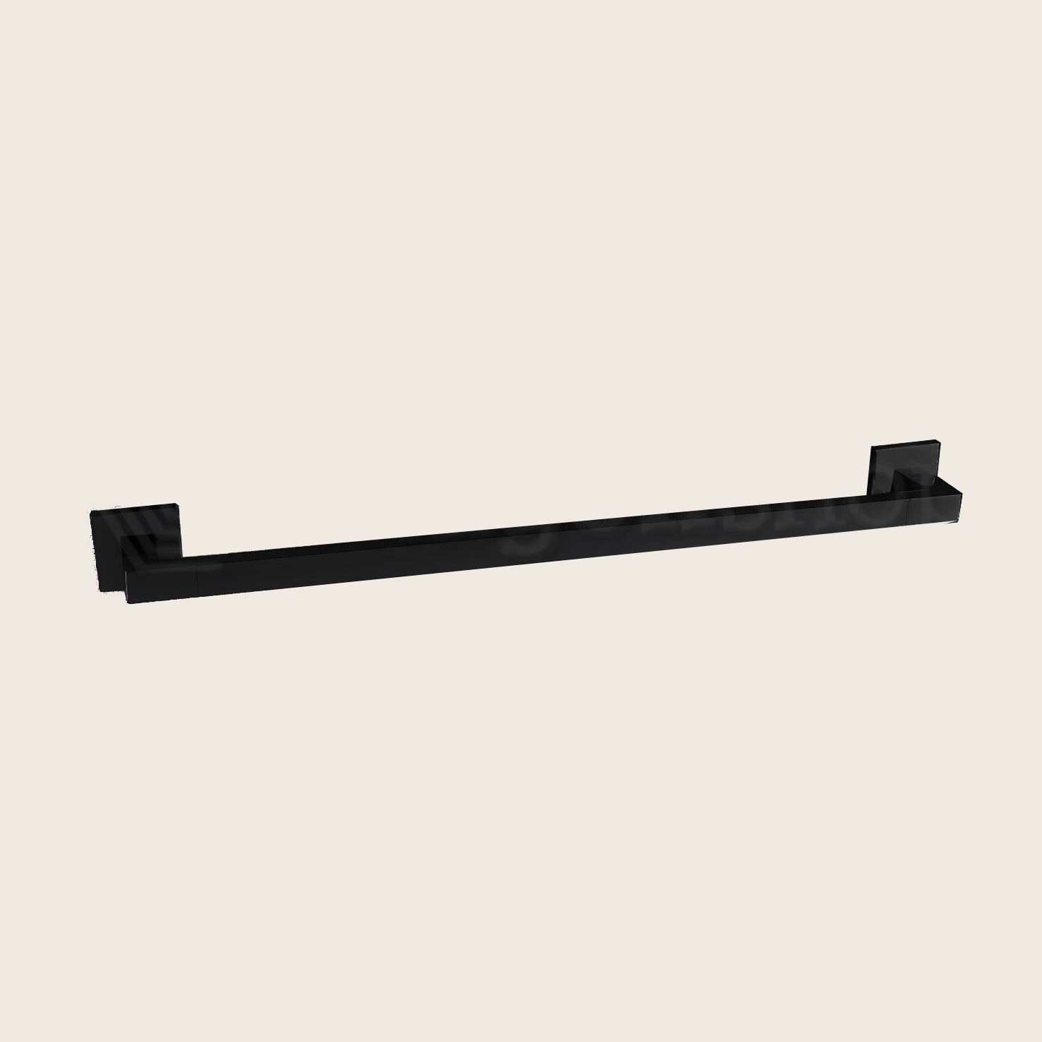 Colombo Design Basiq Portasciugamani 69,5 cm nero Opaco montato a parete, vista del design e della finitura