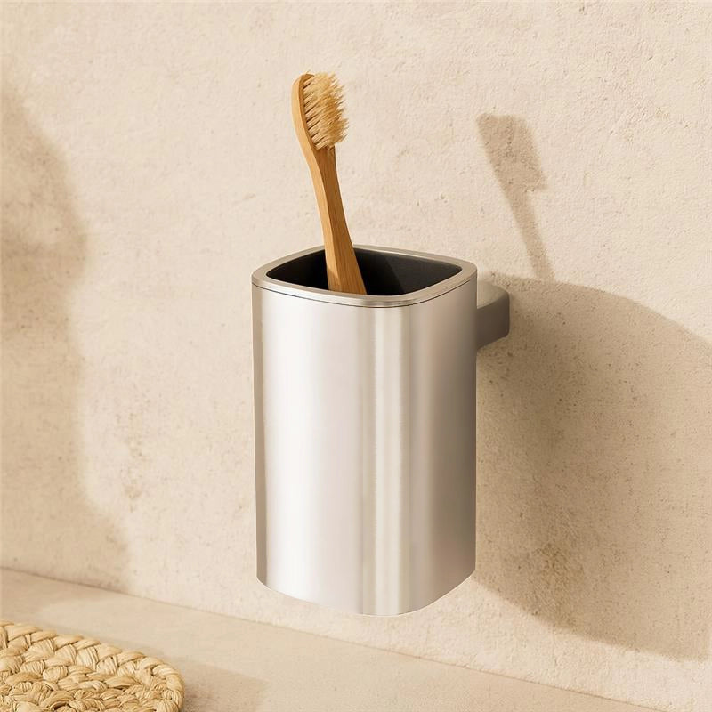 Colombo Design Trenta bicchiere portaspazzolini a muro montato a parete, vista del design e della finitura