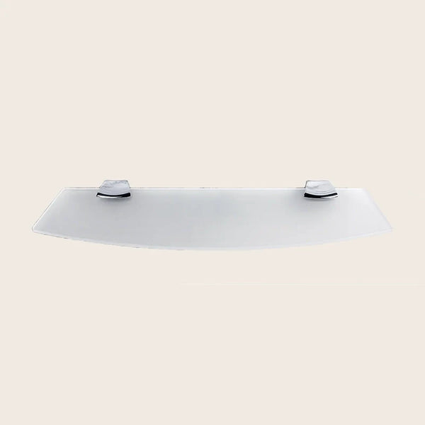Colombo Land Mensola bagno 60 cm in Vetro cromo in vetro acidato e naturale installato in bagno moderno con ante in vetro...