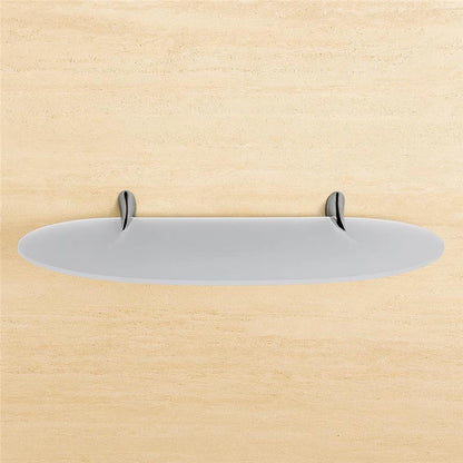 Colombo Link Mensola bagno 64 cm in Vetro Acidato Naturale cromo B2416