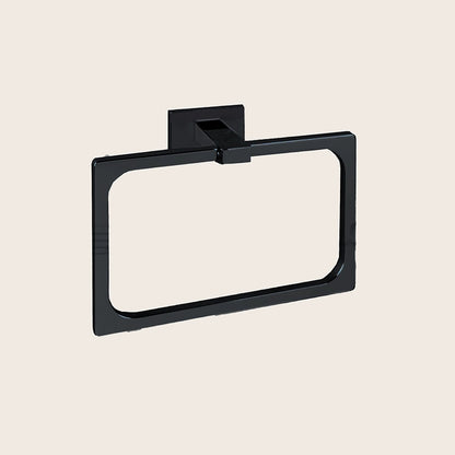 Colombo Look Porta Asciugamani Ad Anello Nero Opaco montato a parete, vista del design e della finitura - Colombo Design