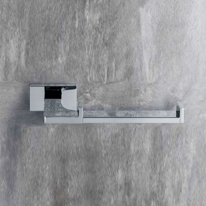 Colombo b1608 Look Porta Rotolo a muro per wc in cromall immagine 4 Colombo Design