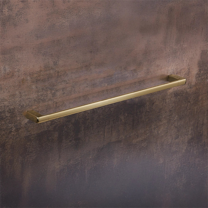 Colombo Lulu Portasciugamani 68 cm a parete in ottone oro in lucido montato a parete, vista del design e della finitura...
