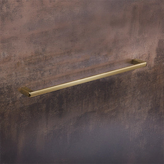 Colombo Lulu Portasciugamani 68 cm a parete in ottone oro in lucido montato a parete, vista del design e della finitura...