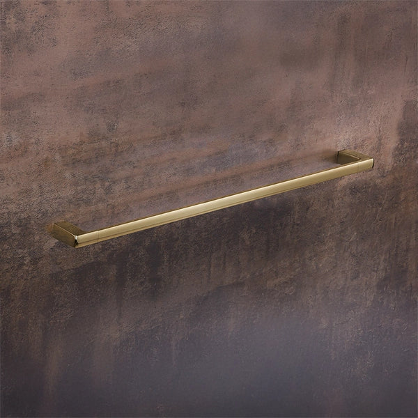 Colombo Lulu Portasciugamani 68 cm a parete in ottone oro in lucido montato a parete, vista del design e della finitura...