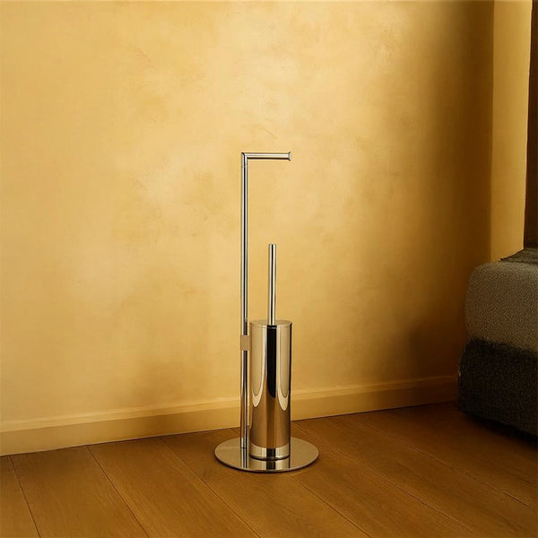 Colombo Mini B40180 piantana con portarotolo e portascopino cromo