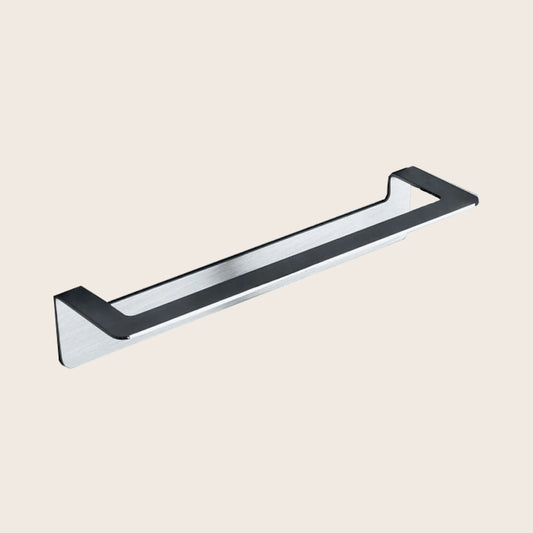 Colombo Over portasciugamani 30 cm adesivo in acciaio Inox Satinato montato a parete, vista del design e della finitura...