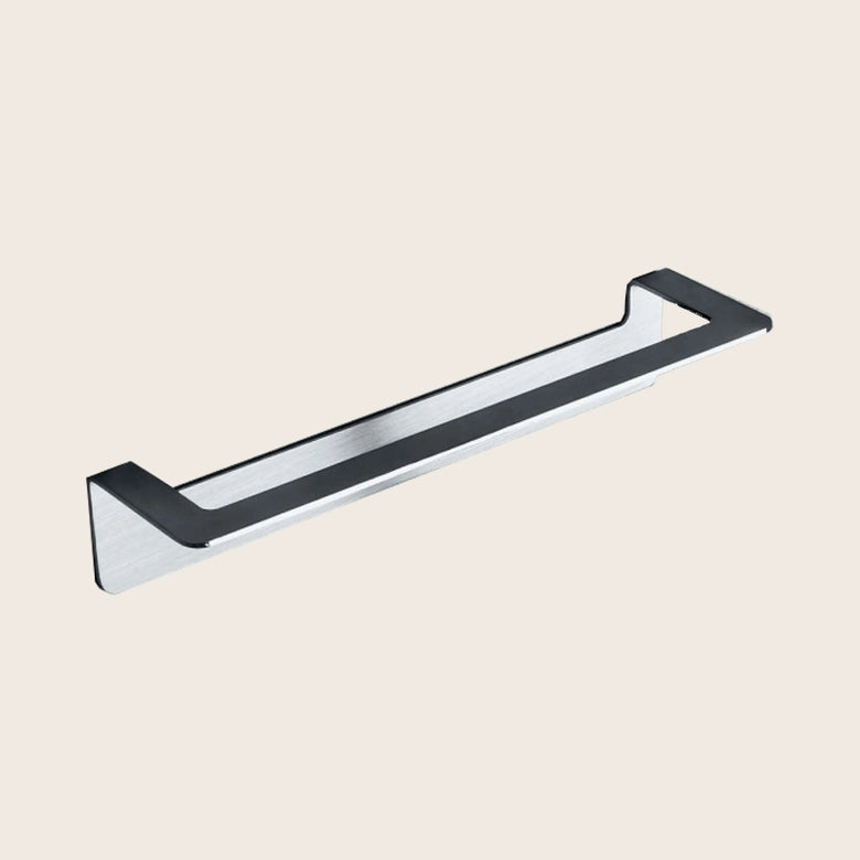 Colombo Over portasciugamani 30 cm adesivo in acciaio Inox Satinato montato a parete, vista del design e della finitura...
