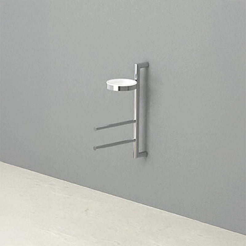 Colombo Planets portasciugamani a muro con portasapone cromo immagine 5 Colombo Design