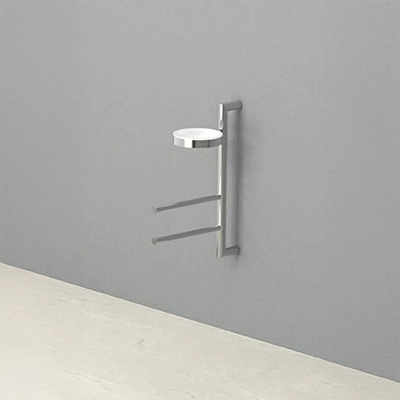 Colombo Planets portasciugamani a muro con portasapone cromo immagine 5 Colombo Design