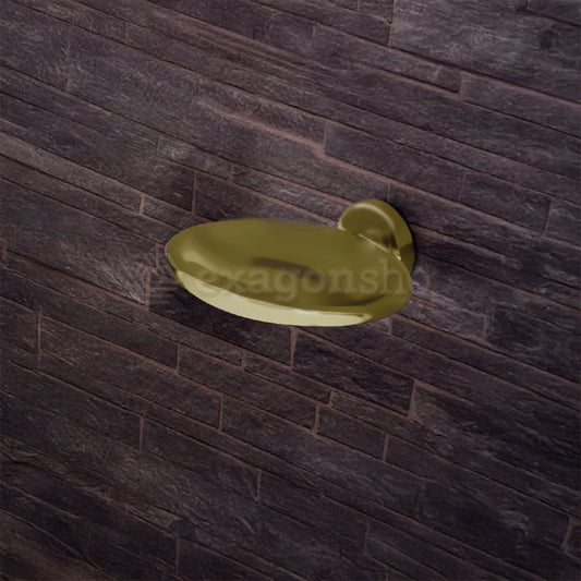 Colombo Plus Porta Sapone da parete Oro Mat montato a parete, vista del design e della finitura - Colombo Design
