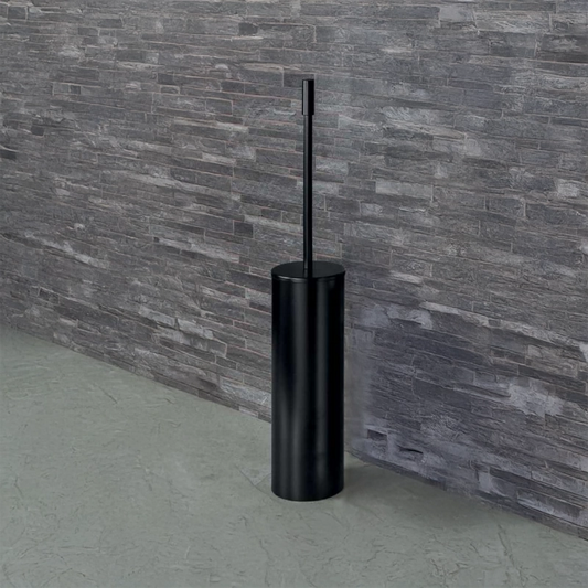 Colombo Plus Porta Scopino Da Appoggio nero Opaco montato a parete, vista del design e della finitura - Colombo Design