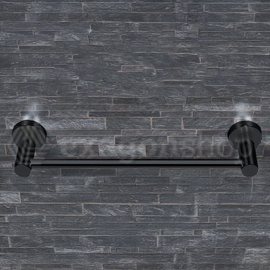 Colombo Plus Portasciugamani 33 cm Nero Opaco montato a parete, vista del design e della finitura - Colombo Design