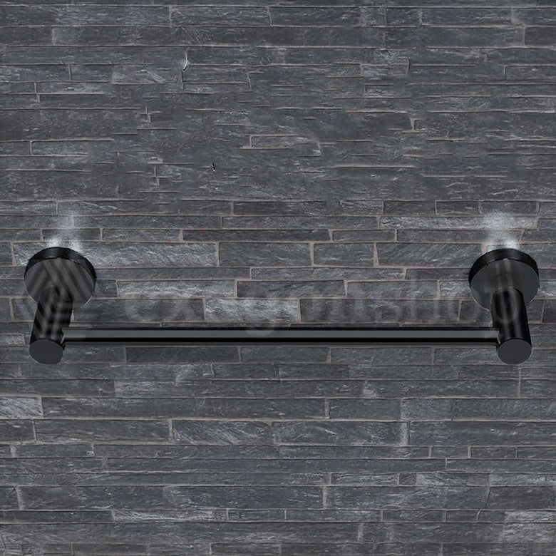 Colombo Plus Portasciugamani 33 cm Nero Opaco montato a parete, vista del design e della finitura - Colombo Design