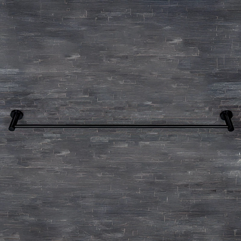 Colombo Plus portasciugamani 83 cm a muro Nero Opaco montato a parete, vista del design e della finitura - Colombo Design
