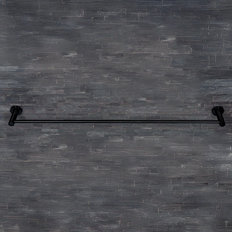 Colombo Plus portasciugamani 83 cm a muro Nero Opaco montato a parete, vista del design e della finitura - Colombo Design