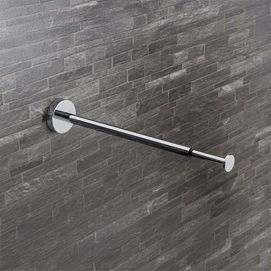 Colombo Plus portasciugamani Estensibile a 38 cm Cromo in ottone e lucido montato a parete, vista del design e della...