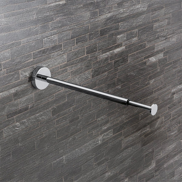 Colombo Plus portasciugamani Estensibile a 38 cm Cromo in ottone e lucido montato a parete, vista del design e della...