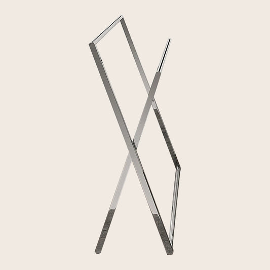 Colombo Portasciugamani 50 cm doppio a pavimento Cromo montato a parete, vista del design e della finitura - Colombo Design