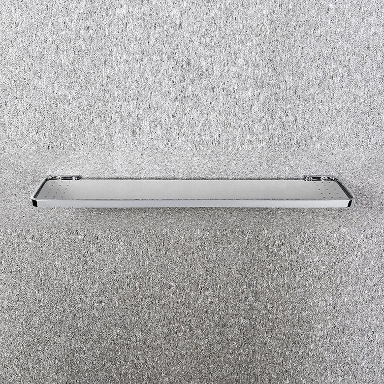 Colombo Time mensola bagno in Acciaio Inox Cromo w4216 installato in bagno moderno con ante in vetro temperato - Colombo...
