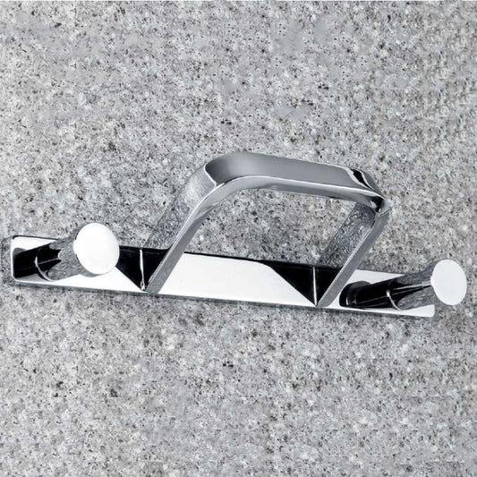Colombo Time appendino asciugamani accappatoio cromo w4227 in ottone e cromato montato a parete, vista del design e della...
