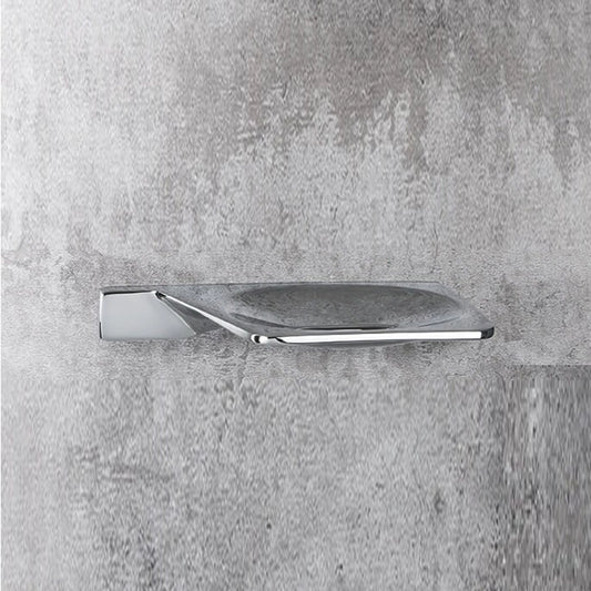 Colombo alize porta sapone destro a muro cromo b2501 montato a parete, vista del design e della finitura - Colombo Design