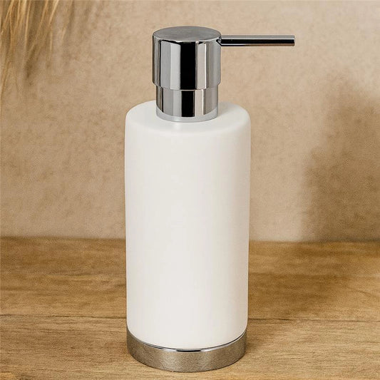 Colombo design Nordic B9324 Dispenser sapone liquido da Appoggio in Ceramica Bianco Opaco cromo
