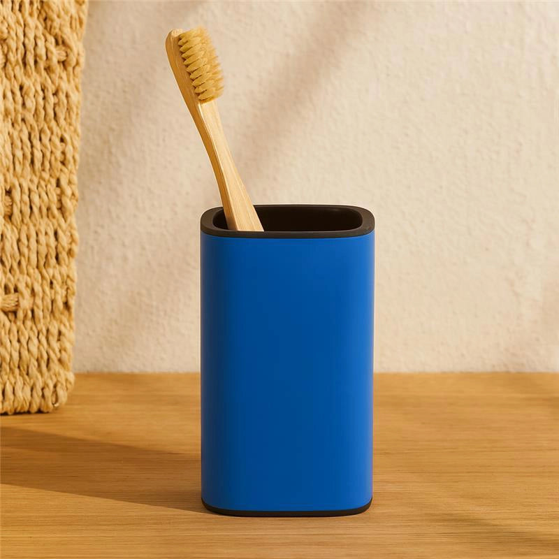 Colombo design Trenta Porta spazzolini Capri Blue montato a parete, vista del design e della finitura