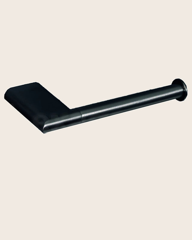 Colombo mini porta rotolo destro nero opaco b4008dnm montato a parete, vista del design e della finitura - Exagonshop