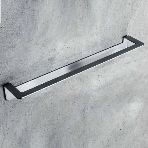 Colombo over portasciugamani 45 cm in acciaio satinato in acciaio inox montato a parete, vista del design e della...