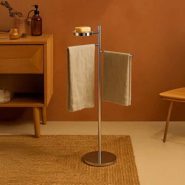 Colombo planets b9814 piantana portasciugamani con portasapone cromo