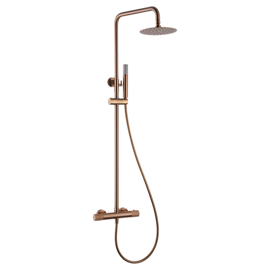Colonna doccia Melin termostatica oro rosa spazzolato