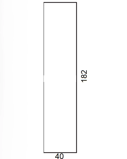 Colonna portascope 40x182 tortora opaco fianchi pietra – vista 5
