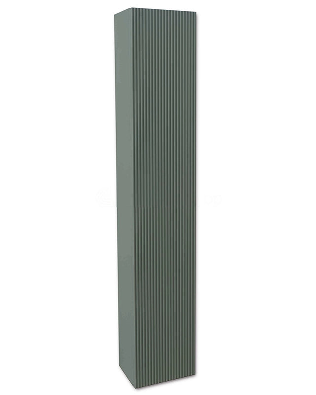 Colonna sospesa Verde muschio 26x150 Urbino con un Anta, vista dall'alto del piano con lavabo - Exagonshop