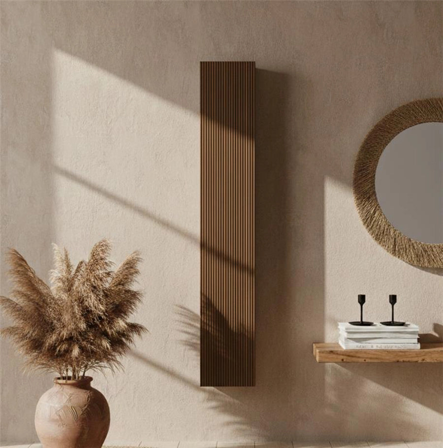 Colonna sospesa noce chiaro 26x150 Urbino bagno Cannettata con un Anta destra