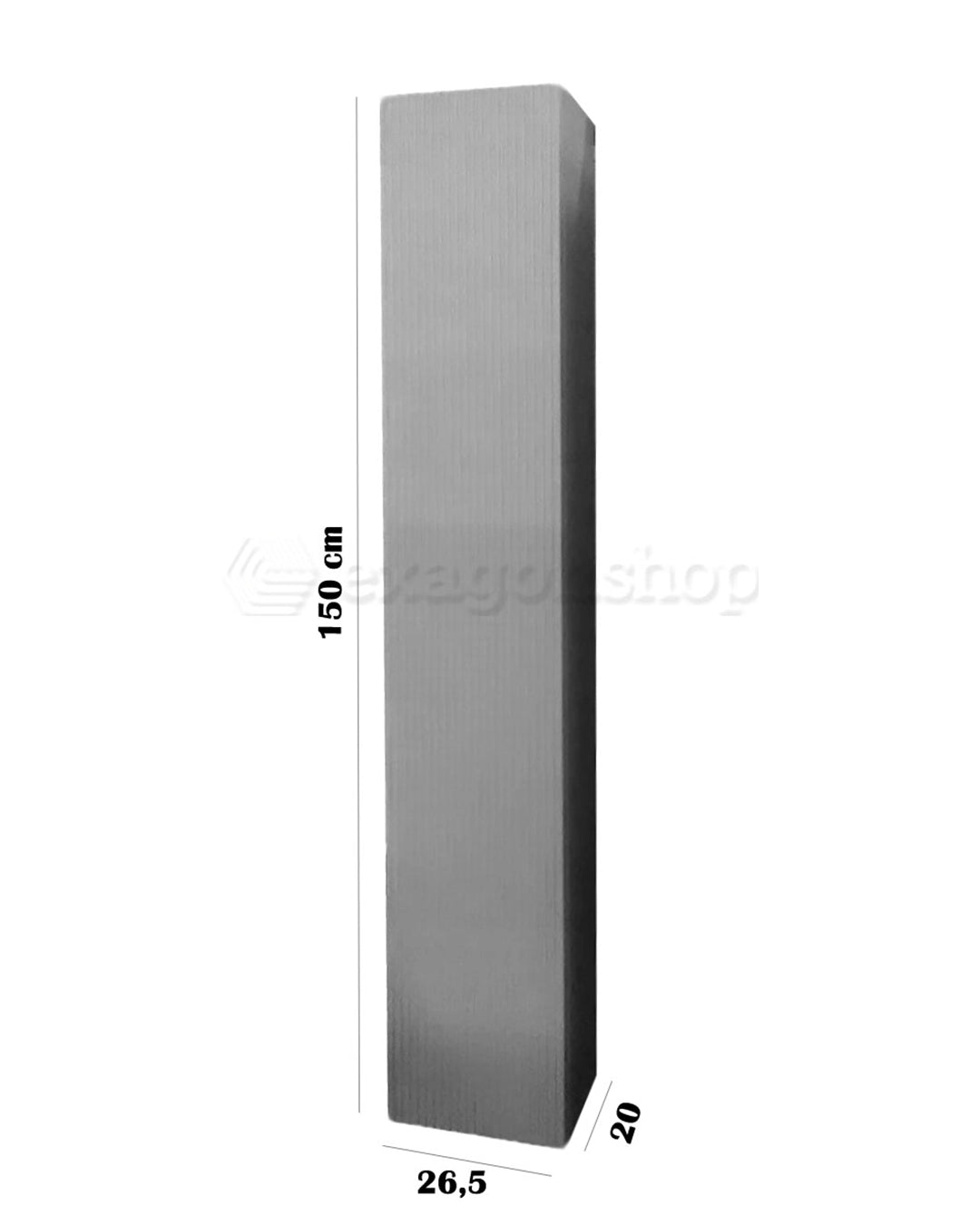 Colonna sospesa noce chiaro 26x150 Urbino Cannettato anta destra