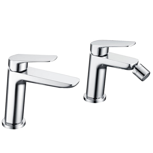 Coppia miscelatori Totem lavabo e bidet cromo