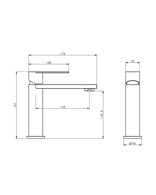 Coppia Miscelatori Lavabo Bidet Acciaio Inox AISI 316 Satinati