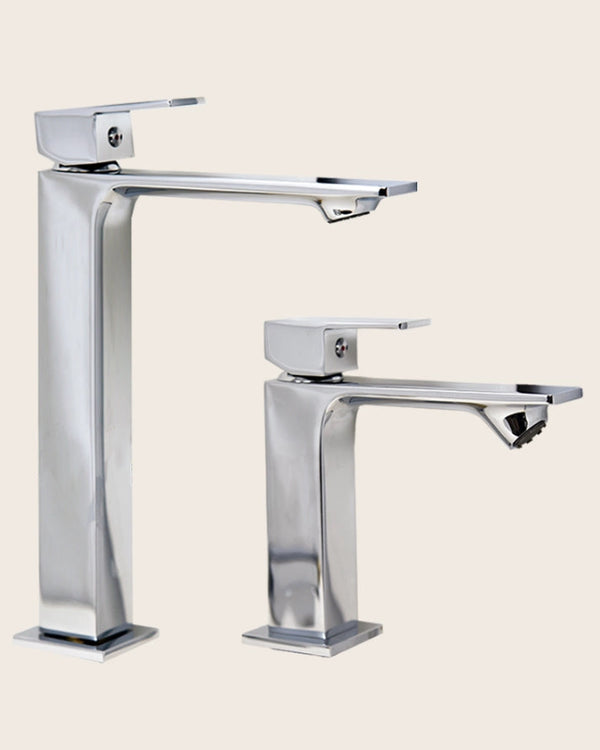 Coppia rubinetti lavabo alto per ciotola e bidet cromo Ten