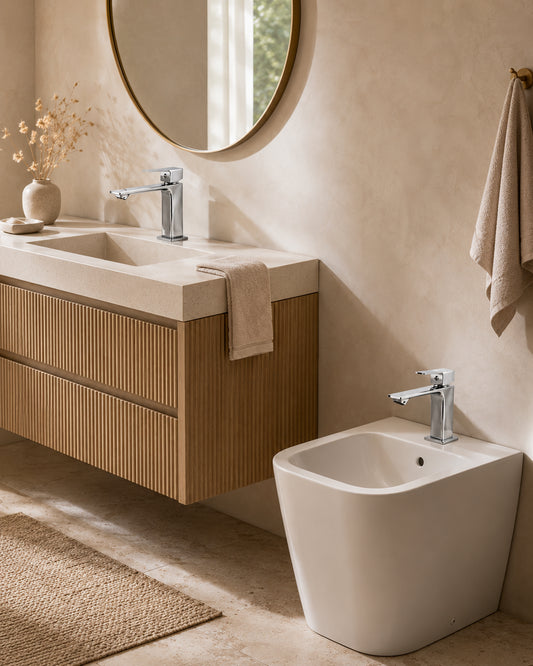 Coppia rubinetti lavabo e bidet cromo Ten