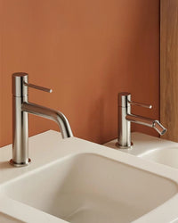 Coppia rubinetti lavabo e bidet senza scarico cromo Memo