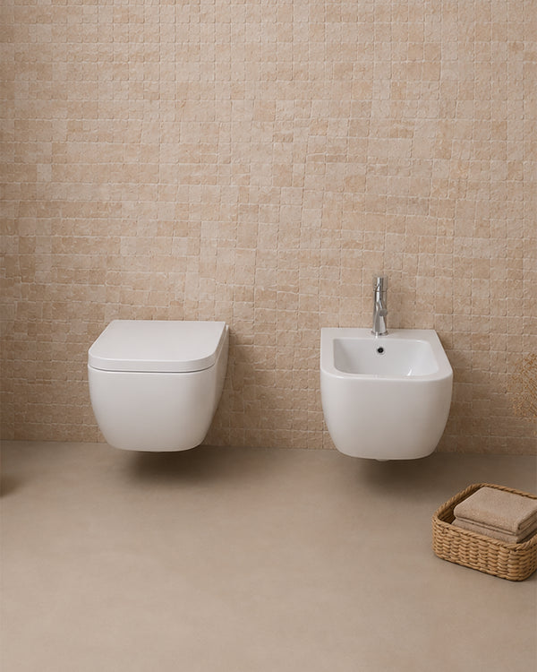 Coppia sanitari sospesi con Softclose Bianco Legend