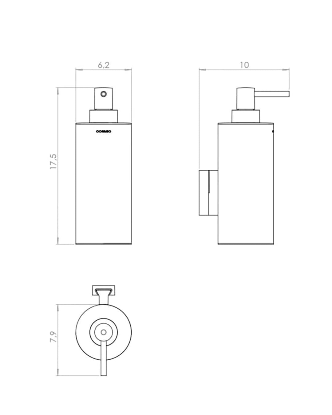 Cosmic Architec SP dispenser a muro cromo WJC205A1003001