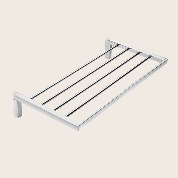 Cosmic Bathlifea Rack portasciugmani 60 cm Cromo in lucido montato a parete, vista del design e della finitura...