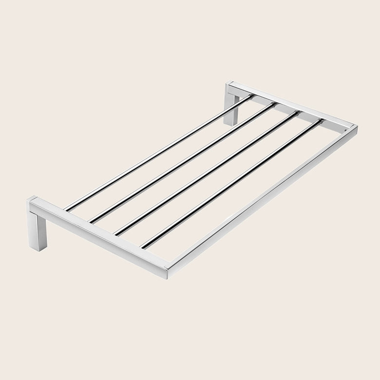 Cosmic Bathlifea Rack portasciugmani 60 cm Cromo in lucido montato a parete, vista del design e della finitura...