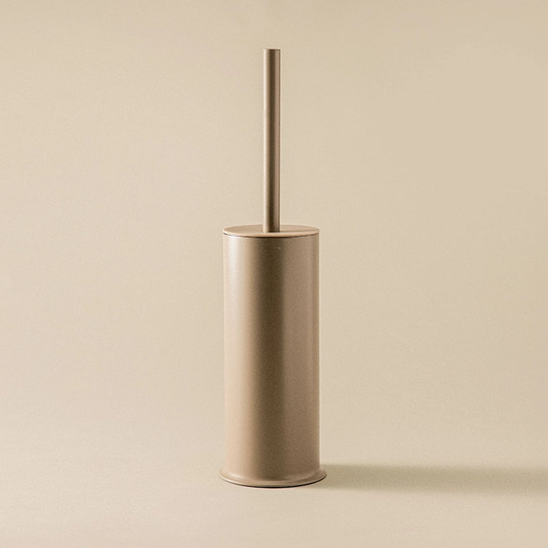 Cosmic Geyser portascopino wc sand WJC277A0000090 in naturale montato a parete, vista del design e della finitura...