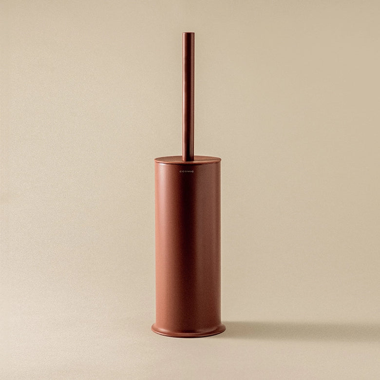 Cosmic Geyser portascopino wc terracotta WJC277A0000088 in naturale montato a parete, vista del design e della finitura...